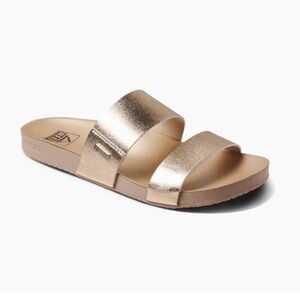Reef Women’s Cushion Bounce Vista Sandal great condition muted gold straps